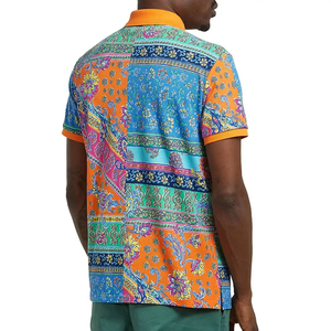 Multi Color Men Sublimation Polo <b>Shirts</b> Polo <b>T</b>-<b>Shirt</b> Solid Turn <b>Collar</b> Cotton Polyester Fabric Sublimation Polo <b>Shirt</b> For Men - Product Image 2
