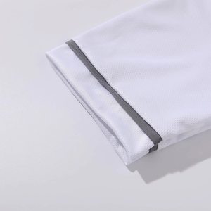 White <b>Baseball</b> Jersey Short Sleeve Button Front Unisex Breathable Polyester Adult Sport Shirt Soft Feel - Product Image 6