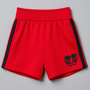 Shorts de boxe respirants en polyester, graphismes par sublimation personnalisés, logo brodé, vêtements d'entraînement, taille personnalisée - Product Image 1