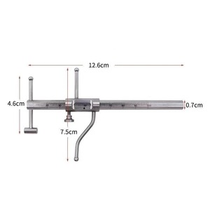 Calibrador Óseo Quirúrgico Ergonómico Castroviejo para Medir Distancia Vertical, 40mm x 7mm x 128mm, Plateado, Manual - Product Image 2
