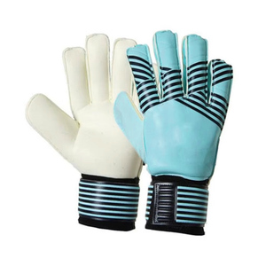 Gants de gardien de but bleu clair OEM/ODM à doigts coupés, avec impression en caoutchouc rayé, pour matchs de football, de COSH Sports - Product Image 5