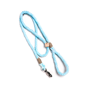 Luxury Floral Cotton Rope <b>Dog</b> <b>Leash</b> with Leather Handle Handmade Feather Decorated and Brass Clasp Durable Pet Accessory - Product Image 2