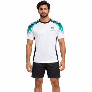 เสื้อฟุตบอลผู้ชายแฟชั่นพรีเมียมใหม่ ระบายอากาศ แห้งเร็ว 100% โพลีเอสเตอร์ ปรับแต่งได้ ดีไซน์ล่าสุด ชุดกีฬาฟุตบอล MANGOES - Product Image 2