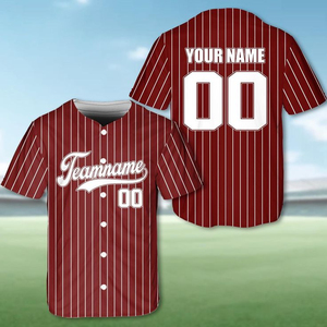 Maillot de baseball personnalisé gris et blanc uni à manches courtes, boutonné sur le devant, sublimé, respirant, anti-humidité, 100 % polyester, unisexe - Product Image 3