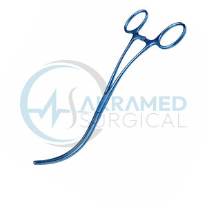 เครื่องมือผ่าตัด DeBakey Vascular Clamp แบบโค้ง ปากจับแบบไม่ทำให้เกิดการบาดเจ็บ  ชุบไทเทเนียม  ด้ามจับแบบงอ ได้รับการรับรองมาตรฐาน CE - Product Image 4