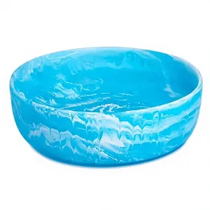 Bol en résine crème polie fait main, design minimaliste pour servir les aliments, usage domestique - Product Image 3