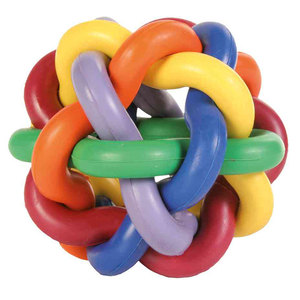 Juguete Masticable para Mascotas, Pelota Anudada Multicolor de 10 cm de Diámetro - Product Image 1