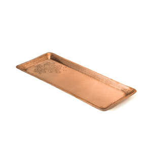 Fabulous Design 3 Pieces Kitchenware <b>Set</b> Copper <b>Serving</b> Trays/<b>Dishes</b> With Handle Elegant Hammered Design At Reasonable Price - Product Image 5