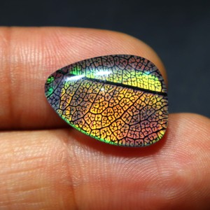 Piedra Preciosa de Ópalo Monarca Doble, Ópalo de Fuego Arcoíris, Joyería de Ópalo Monarca Hecha a Mano, Anillo de Ópalo Monarca Doble para la Fabricación de Joyas - Product Image 3