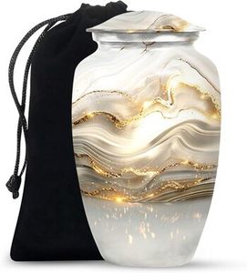 Wholesale Metal Cremation Urns for Adult Human Ashes Modern Design Funeral Supplies Casket <b>Memorial</b> <b>Keepsake</b> - Product Image 1