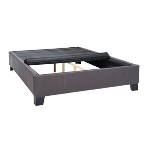 Letto Moderno Contemporaneo Queen Size in Tessuto Grigio Antracite con Base Imbottita Elegante - Product Image 5
