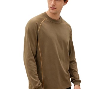 Men's Custom logo <b>Raglan</b> <b>Sleeve</b> Panel Design Long <b>Sleeve</b> <b>T</b>-<b>shirt</b> Contrast Color Top stitching Decoration <b>t</b> <b>Shirt</b> for Men - Product Image 4