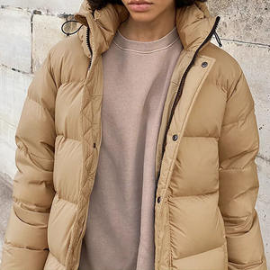 Veste matelassée longue personnalisée imperméable en tricot pour femmes et filles, avec capuche, en nylon, vente en gros OEM - Product Image 6