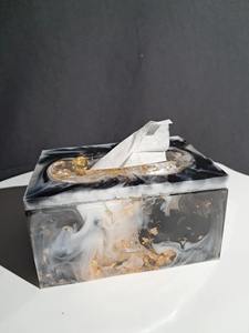 Caja de pañuelos decorativa de resina con diseño único para uso en el hogar moderno, dormitorio, cocina y baño, disponible a precio de mayoreo. - Product Image 6