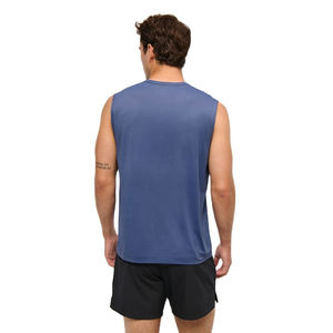 Débardeur sans manches personnalisé pour homme, séchage rapide, polyester et coton, pour la gym et le fitness, vêtements de sport OEM, vente en gros - Product Image 2
