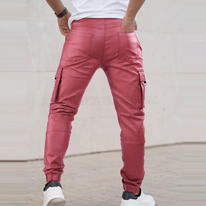 High Quality Slim Fit Stretchy <b>Black</b> Leather <b>Pants</b> Breathable Windproof Eco-Friendly High Street Style 2026 Cheap Price Mono - Product Image 4