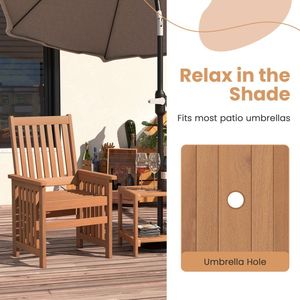 Set di 3 Pezzi di Mobili da Giardino con Foro per Ombrellone da 1,5 Pollici - Product Image 5