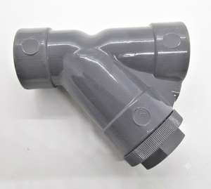 Filtro de PVC tipo Y con válvula, filtro de agua para tubería roscada, conector de filtro industrial para sistemas de irrigación duraderos - Product Image 1