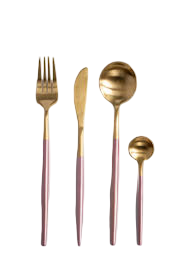 Ensemble de couverts de luxe en acier inoxydable pour mariage, finition miroir, style classique vintage, durable et réutilisable pour restaurant - Product Image 2