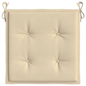 Juego de 4 Cojines para Sillas de Exterior de Tela Oxford Beige, 100% Poliéster, Duraderos y Elegantes - Product Image 5