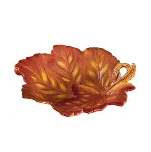 Bandeja de Metal Larga con Forma de Hoja Plateada, Plato Delgado de Aluminio para Servir, Plato Decorativo con Forma de Hoja, Porta Joyas y Llaves, Centro de Mesa Largo - Product Image 6