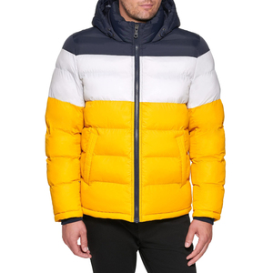 Classic Men Puffer Jacket Simple <b>Quilted</b> Look Warm <b>Winter</b> Coat - Product Image 2