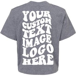 Camisetas Cortas Cuadradas Personalizadas para Mujer, Diseño Personalizado, Transpirables, de Algodón, Tallas XS XXS, Ajustadas, con Logotipo, Fotos y Textos Impresos - Product Image 1