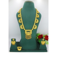 Dernière usine de mode vente en gros de parures de bijoux fleurs plaqué or 24 carats parure de bijoux romantique dubai collier de mariée indienne