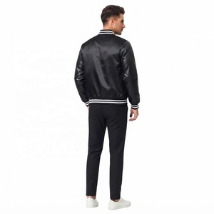 Veste universitaire en polyester satiné KVJ17 pour hommes et femmes, col montant, manteau d'hiver, broderie, respirant, écologique, séchage rapide - Product Image 5