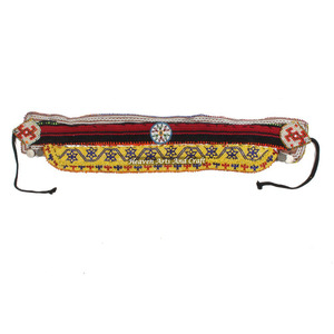 Vintage Real Handmade Beaded Metal Belt Afghani Traditional Belly Dance Waist Belt <b>Old</b> Banjara Kuchi Tribal BB037A - Product Image 1