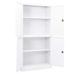 Armoires de rangement de bureau en acier blanc avec grands serrures pour une organisation efficace du bureau - Product Image 5