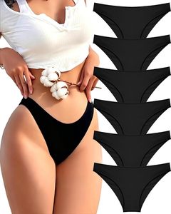 กางเกงในผู้หญิงแบบ Thong เนื้อผ้านุ่ม ยืดหยุ่น เป็นมิตรกับสิ่งแวดล้อม แห้งเร็ว ระบายอากาศได้ดี สวมใส่สบาย ดีไซน์โบว์เล็กๆ เอวต่ำ - Product Image 1