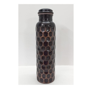 Handmade Ayurvedic Pure Copper Water Bottle Reusable Drinking Bottle Traditional Copper Bottle For <b>Men</b> Women Travel Office Gym - Product Image 5