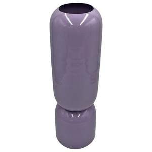 Vase à fleurs en forme de capsule de couleur macaron violette, vase décoratif créatif de grande taille pour table, design d'intérieur haut de gamme, décoration d'hôtel - Product Image 1