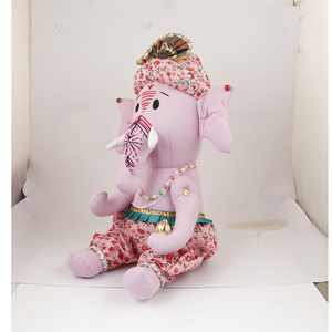 Peluche décorative rose Ganesha, poupée artisanale du Dieu Éléphant pour chambre d'enfant, cadeau de festival - Product Image 3