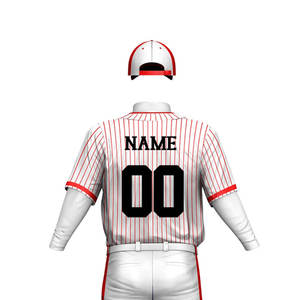Uniformes de Béisbol al Por Mayor de Fábrica, Personalizados, Transpirables, de Secado Rápido, Antibacterianos, de Manga Corta, Poliéster/Algodón - Product Image 6