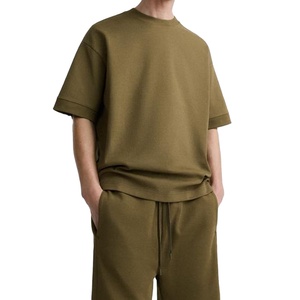 Wholesale Summer Wear New Design Men Casual <b>Twin</b> <b>Sets</b> Breathable 100% Cotton Short Sleeve T-Shirt & Shorts Contrast Color <b>Set</b> - Product Image 1