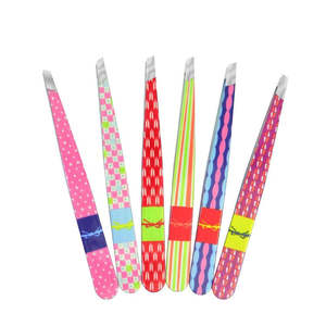 Pinzas de Depilar de Acero Inoxidable de Alta Calidad con Punta Inclinada y Logotipo Personalizable para Depilación ANAAIF - Product Image 1