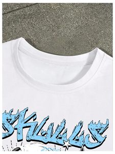 Ensemble tendance pour homme : T-shirt et short personnalisés en coton écologique, imprimé graphique, style streetwear, 2 pièces - Product Image 3