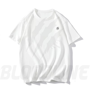 เสื้อยืดโอเวอร์ไซส์สีดำสำหรับผู้ชาย แขนสั้น คอกลม สไตล์สตรีท พิมพ์ลาย ผ้าคอตตอนเจอร์ซีย์ ระบายอากาศได้ดี ลายเรียบ โลโก้ด้านหน้า - Product Image 2