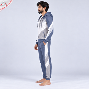 Conjunto Deportivo Premium para Hombre con Capucha, Cierre de Cremallera, Color Sólido, Manga Larga, Pantalón Largo, Ropa de Invierno - Product Image 5