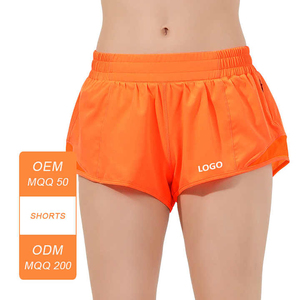High Waist Solid Color Yoga <b>Shorts</b> <b>With</b> Ruffles Elastic Waist Womens Workout Activewear Breathable <b>Spandex</b> Polyester <b>Short</b> Lengt - Product Image 5