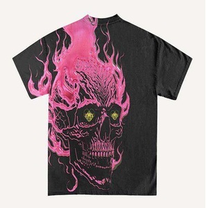 เสื้อยืดสตรีทแวร์สกรีนลายแบบกำหนดเอง ทรงหลวม พิมพ์ลายด้านหน้าและด้านหลัง ผ้าฝ้าย 100% เสื้อยืดผู้ชายเนื้อผ้าวอร์สเต็ด เป็นมิตรกับสิ่งแวดล้อม - Product Image 3