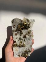 Pequeña Piedra Natural de Pirita en Bruto, Espécimen Mineral para Decoración del Hogar