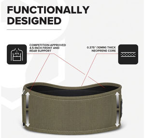 Cinturón de Neopreno para Levantamiento de Pesas, para Sentadillas, Abalanzadas, Peso Muerto y Thrusters, Unisex, Protección Profesional, 13 mm de Grosor, Múltiples Colores - Product Image 2