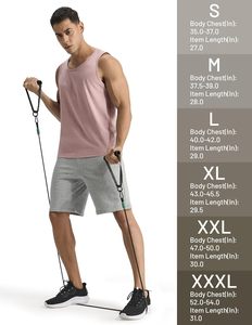 Camiseta sin mangas rosa para hombre, cuello redondo, color sólido, informal, transpirable, ecológica, de secado rápido, tejido de punto de spandex/algodón, estilo musculoso. - Product Image 4