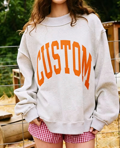 Custom logo 2026 Fall Women Reversible Mock Neck Sweatshirt High Quality Oversized Fleece Pullover Sweatshirt Top Manufacturer - Product Image 1