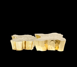 Luxury design abstract pure brass coffee <b>table</b> designer <b>gold</b> center <b>table</b> modern artistic cocktail <b>table</b> - Product Image 5