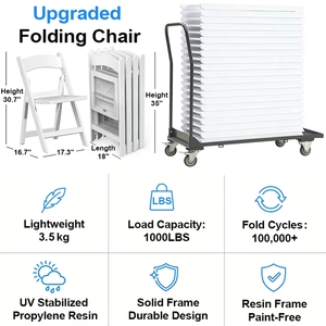 โต๊ะและเก้าอี้พลาสติกพับได้สำหรับใช้งานกลางแจ้งสไตล์อเมริกันสมัยใหม่ เหมาะสำหรับงานอีเว้นท์ งานแต่งงาน โรงเรียน และสวนสาธารณะ - Product Image 5