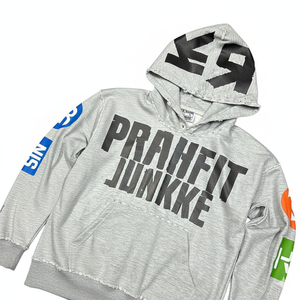 Sweat-shirt à capuche graphique vintage personnalisé, coupe oversize, effet vieilli, streetwear, en coton épais, style Y2K - Product Image 5